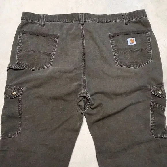Carhartt B342-DFE Ripstop Distressed Cargo Double Knee Work Pants Size 44x30